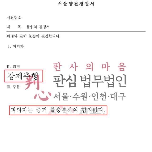 [불송치] 강제추행 | 어깨·팔 접촉으로 강제추행 신고된 병원 근무자, 개방된 근무환경과 동료 진술 토대로 혐의없음 불송치